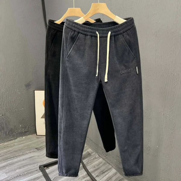 Men's 2025 Spring New Straight Casual Pants Men's Solid Mid Rise Casual Pants - Image 5