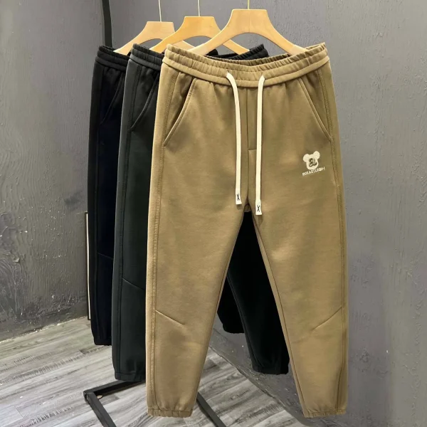 Men's 2025 Spring New Straight Casual Pants Men's Solid Mid Rise Casual Pants - Image 4